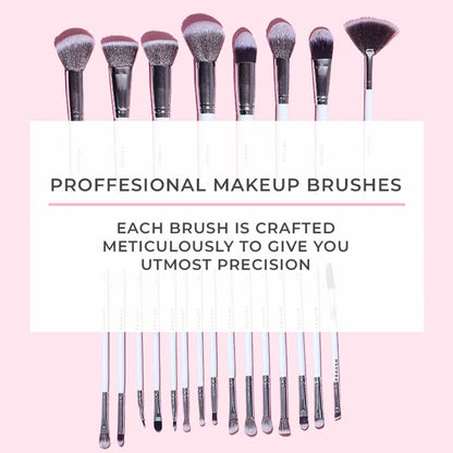 Praush P15 - Brow Spoolie & Angled Brow 2 in 1 Brush