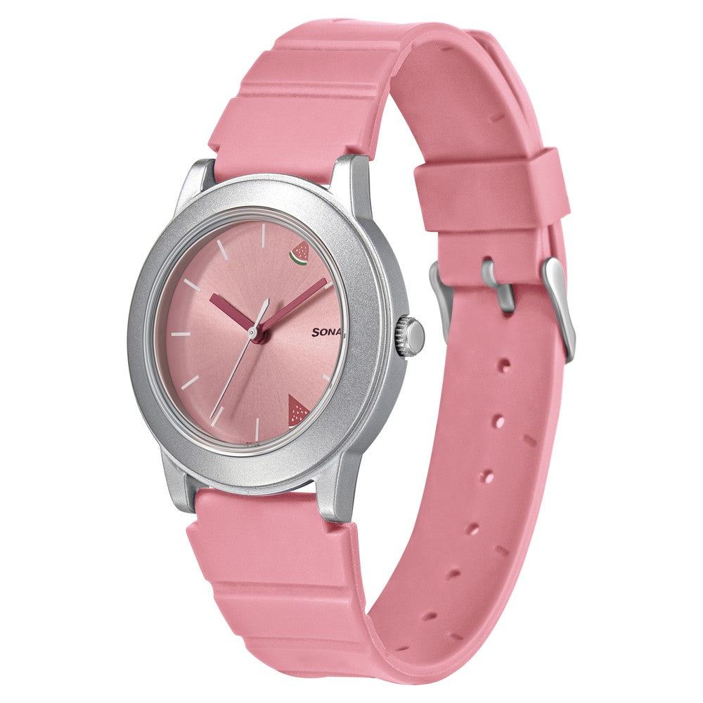 Sonata Play Pink Dial Women Watch With Plastic Strap image 2