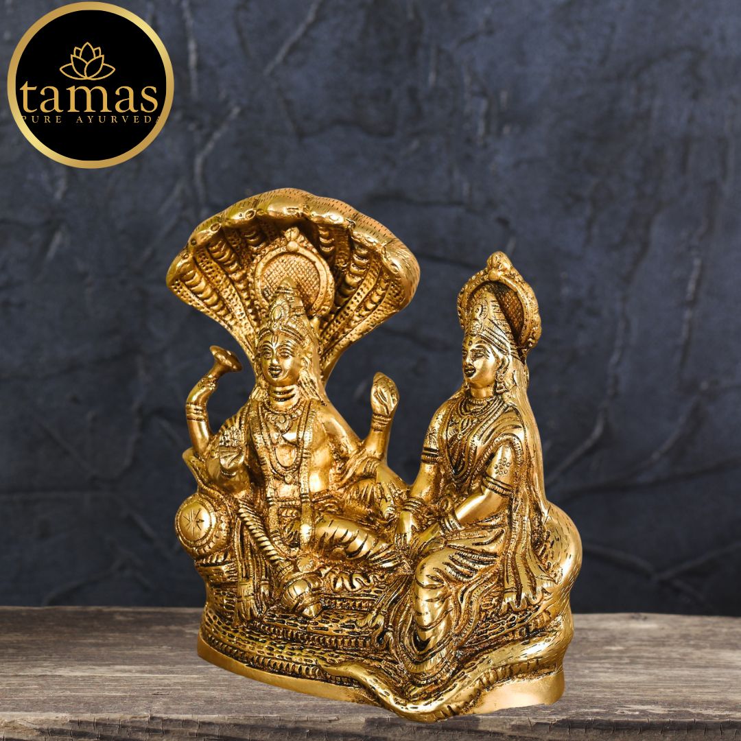 Tamas Brass Vishnu Lakshmi Idol - PUSHMYCART