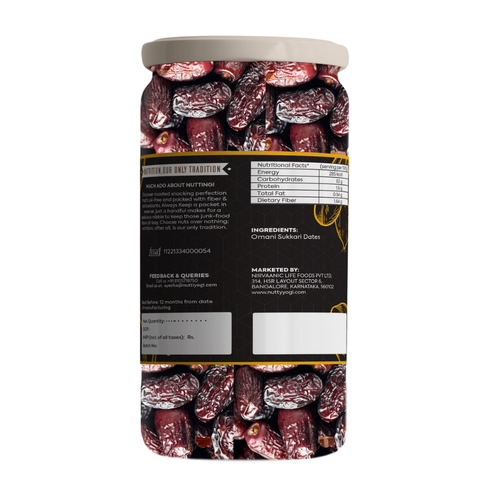 Nutty Yogi Omani Dates 100GM jar