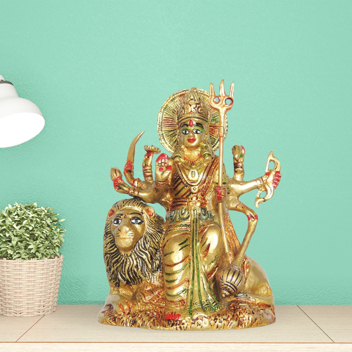 Brass Goddess Durga Superfine Idol 1.36Kg - PUSHMYCART