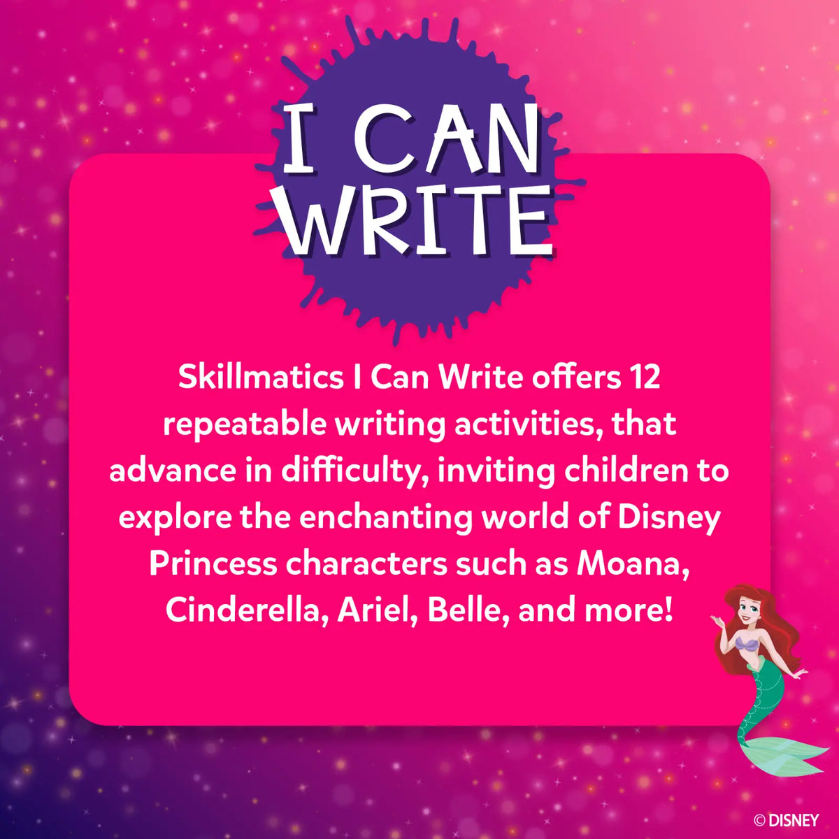 Skillmatics I Can Write Disney Princess Reusable Activity Mats Ages 3 to 6