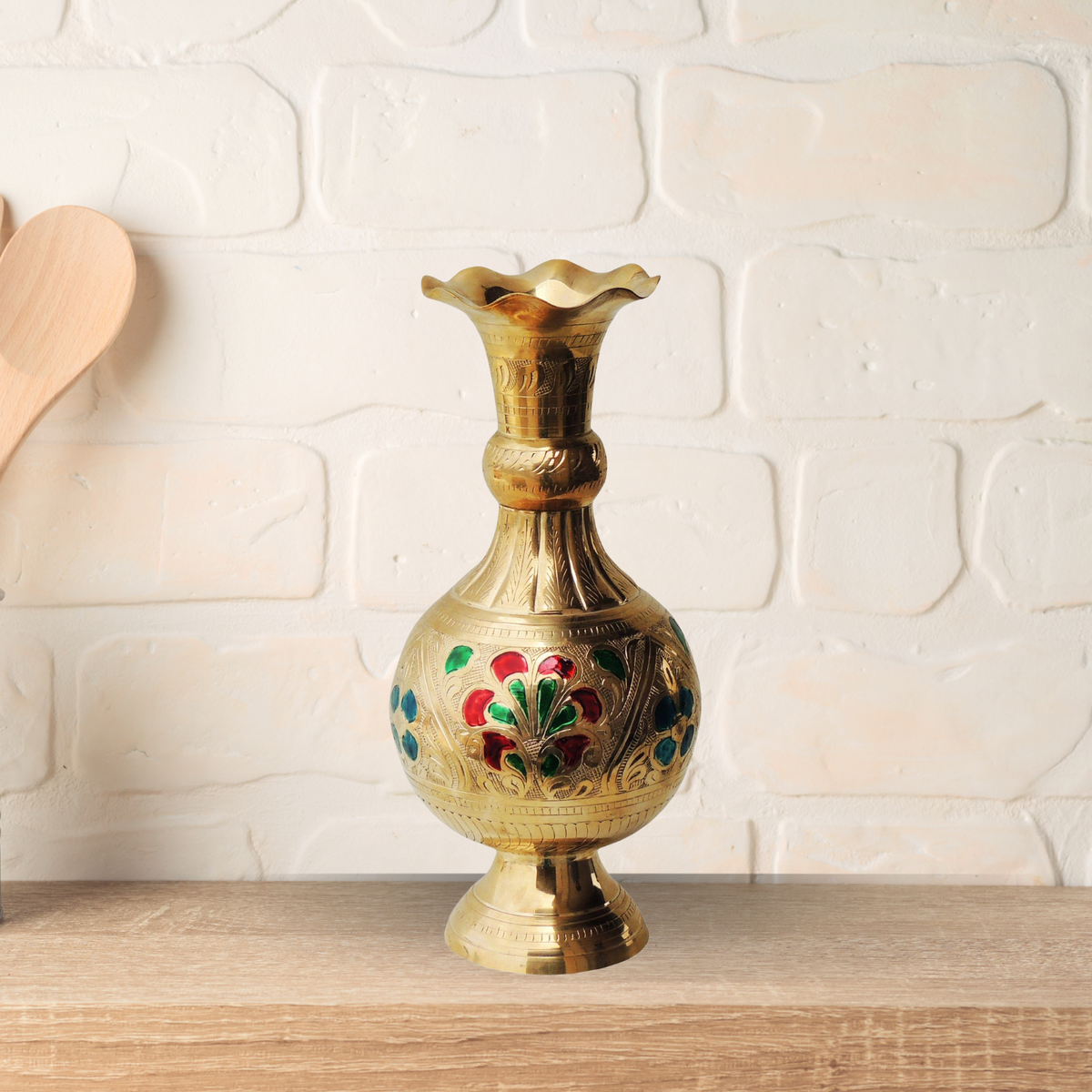 Brass Home And Garden Flower Pot 0.828Kg - PUSHMYCART