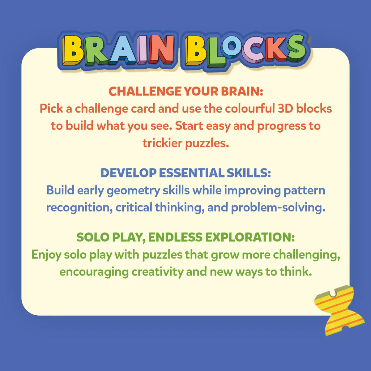 Skillmatics Brain Blocks 3D Early STEM Building Blocks for Kids