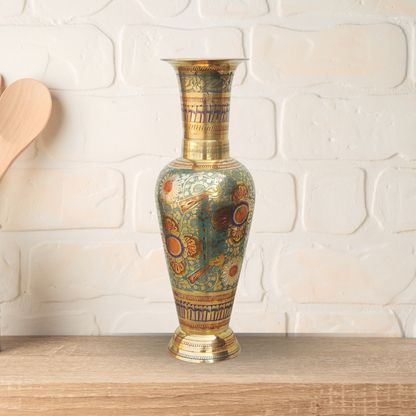 Brass Home And Garden Flower Pot Vase 0.75Kg - PUSHMYCART