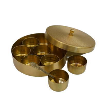 Indian Brass Masala Box 411g