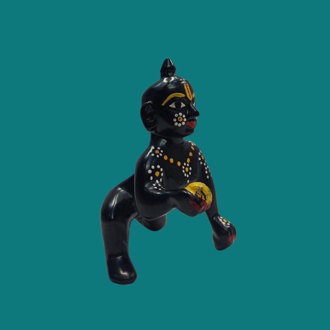 Tamas Brass Black Laddu Gopal - Thakur Ji Statue/Idol - PUSHMYCART