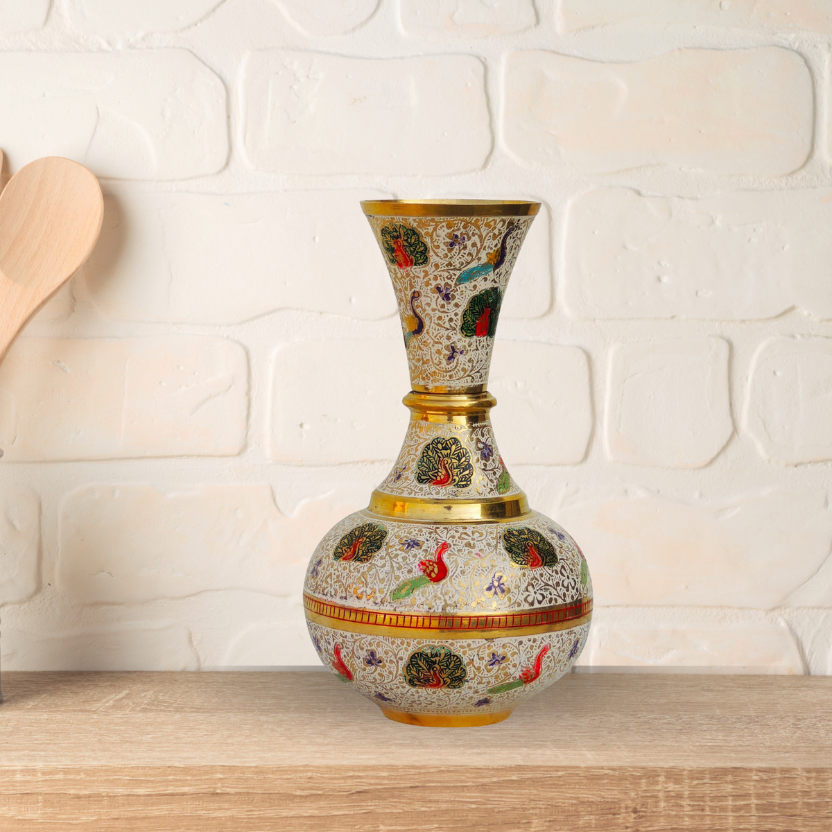Brass Home And Garden Flower Pot 0.99Kg - PUSHMYCART