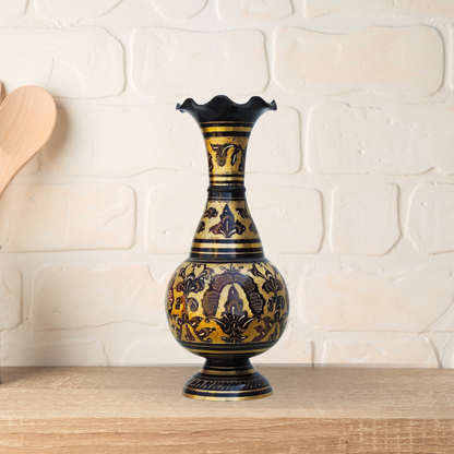 Brass Home And Garden Flower Pot Vase 1.075Kg - PUSHMYCART