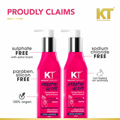Kt Professional Keratin Gloss Shampoo & Conditioner