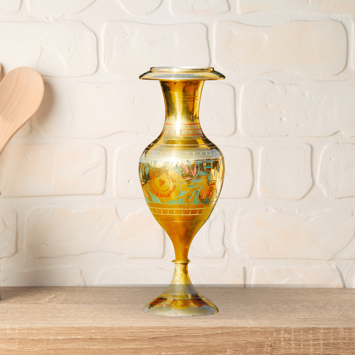 Brass Home And Garden Flower Pot 0.31Kg - PUSHMYCART