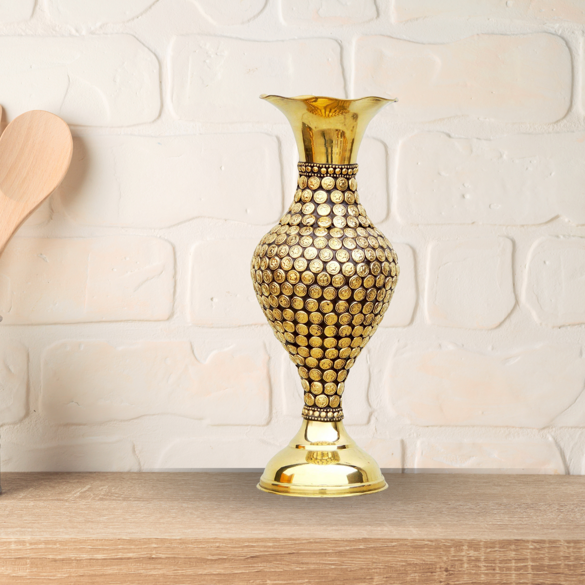 Brass Home And Garden Flower Pot 0.54Kg - PUSHMYCART