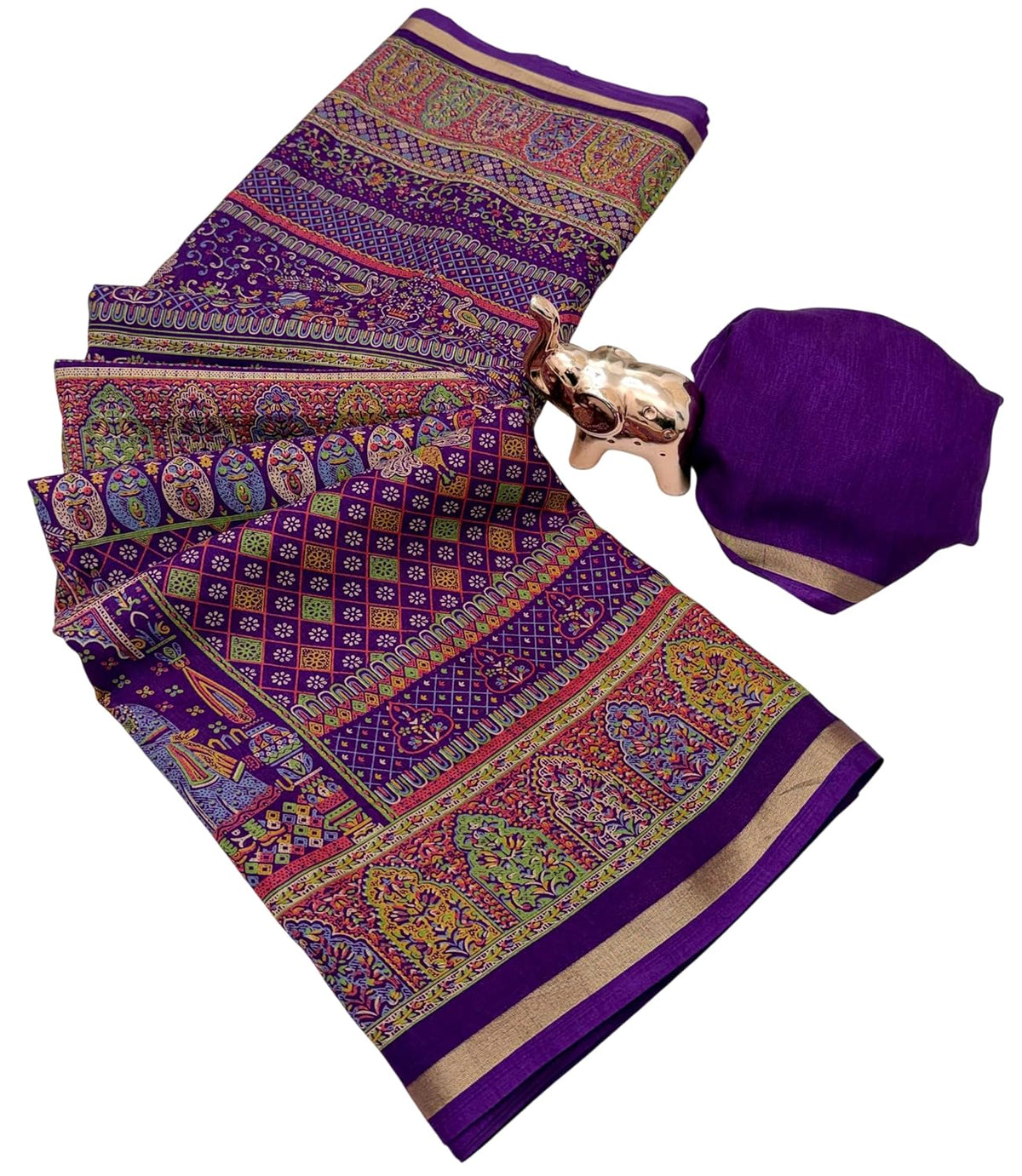 Vasthrlay Classic Ethnic Kalamkari Saree for festive ethnic occasions