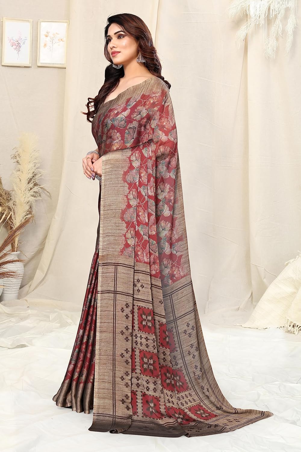 Vasthrlay Beige Ethnic Wear for wedding and party wear styling