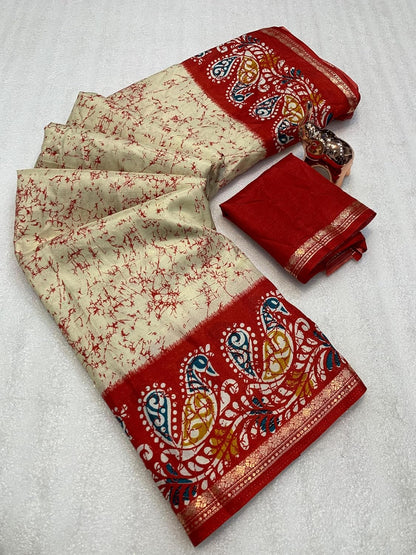 Vasthrlay Silk Classic Saree with decorative Traditional design