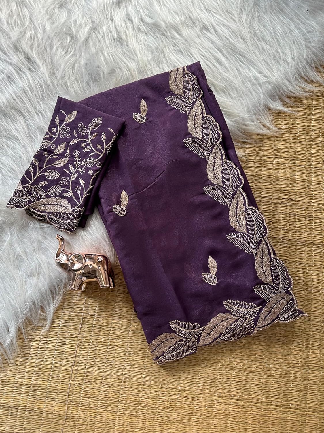 Vasthrlay Embroidery Saree in Classic with refined ethnic appeal