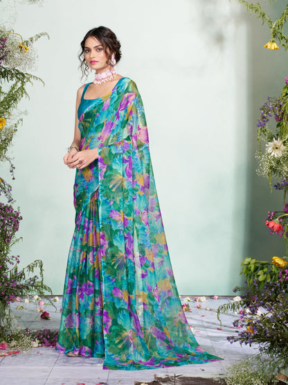 Vasthrlay Traditional Saree in Classic with refined chiffon ethnic appeal
