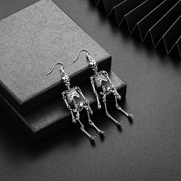 Skull Dangle Earrings Halloween