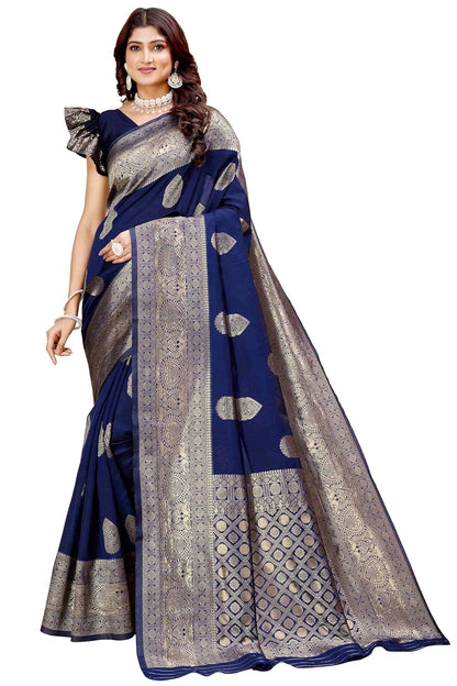 VasthrlayClassic Kanjivaram Silk Traditional Saree for festive ethnic occasions