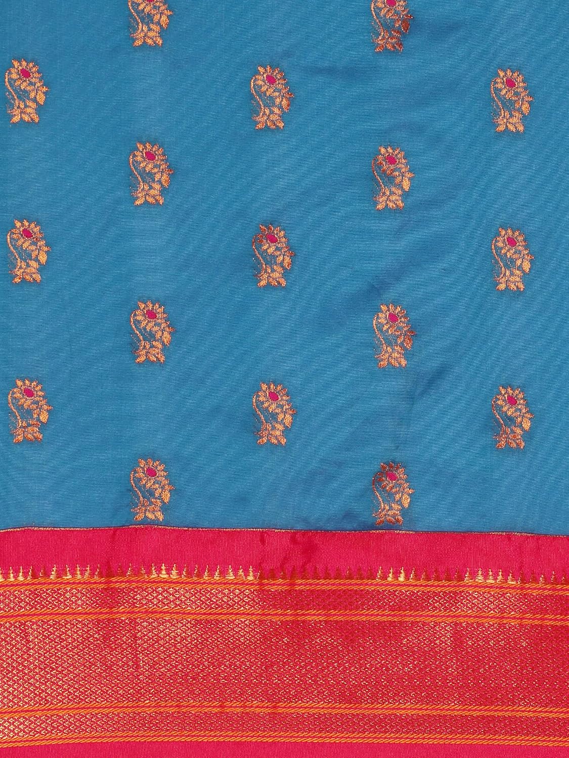 Vasthrlay Traditional Saree in Rama with refined silk ethnic appeal