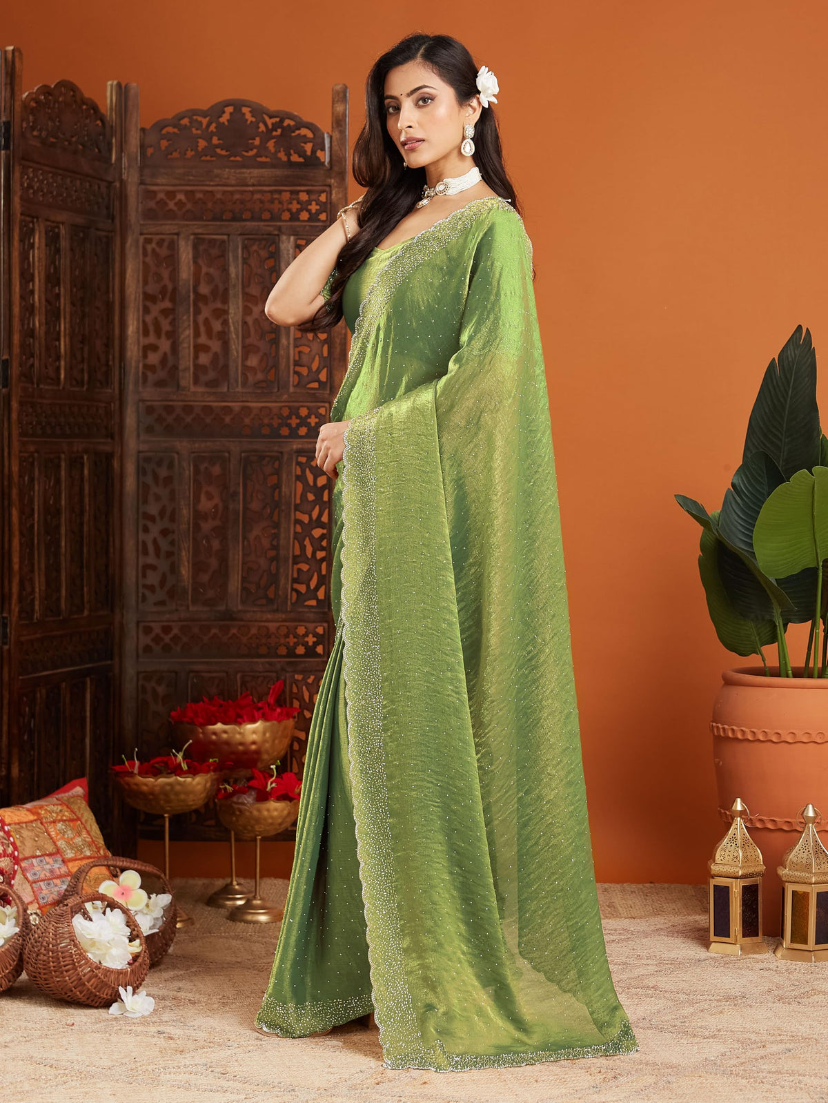 Vasthrlay Classic Traditional Saree with elegant chiffon styling