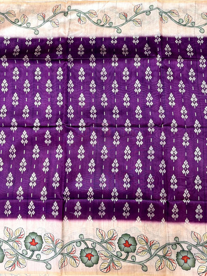 Vasthrlay Ethnic Classic Saree with decorative Kalamkari design
