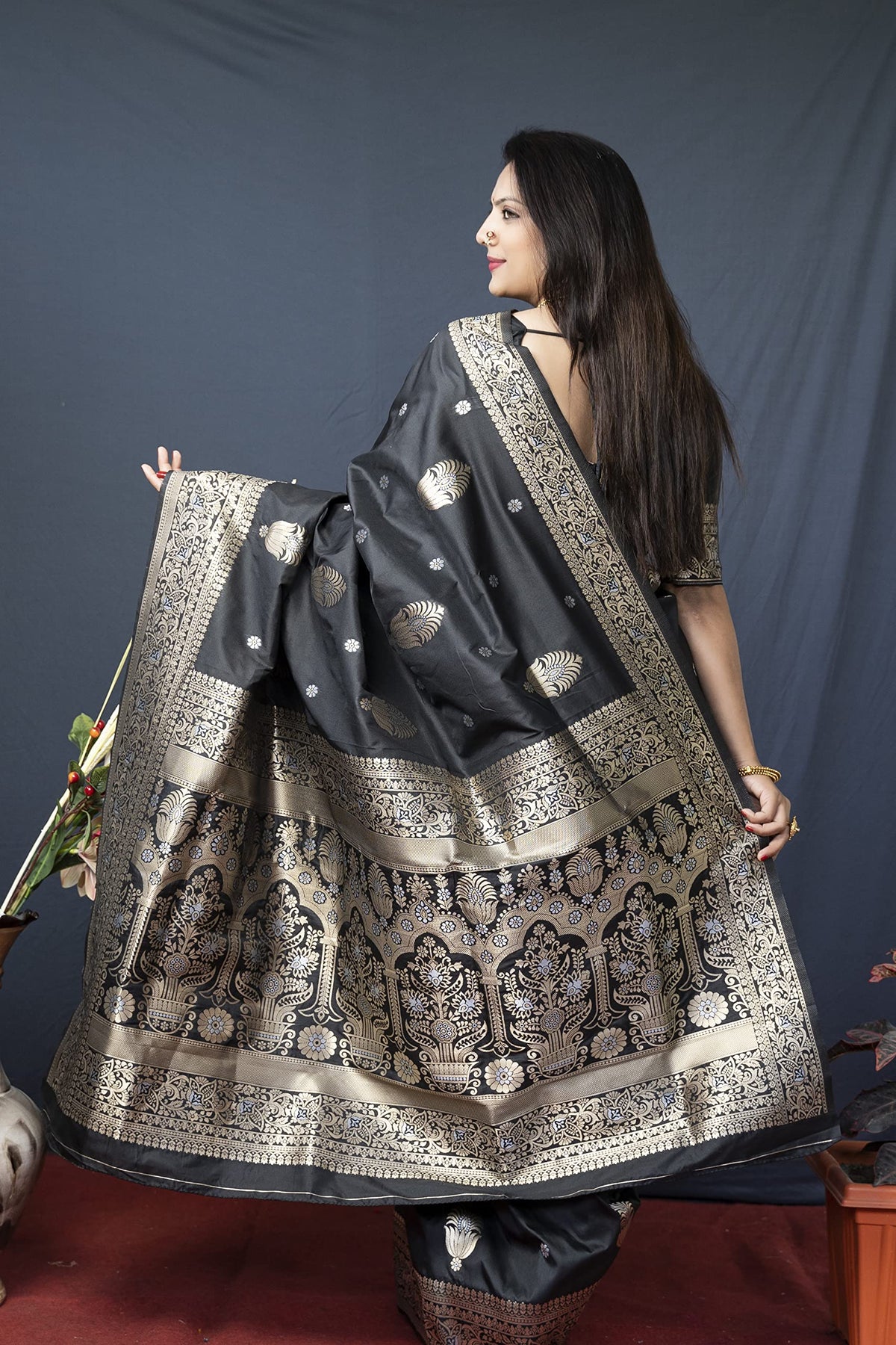 Vasthrlay Traditional Saree in Classic with refined banarasi ethnic appeal