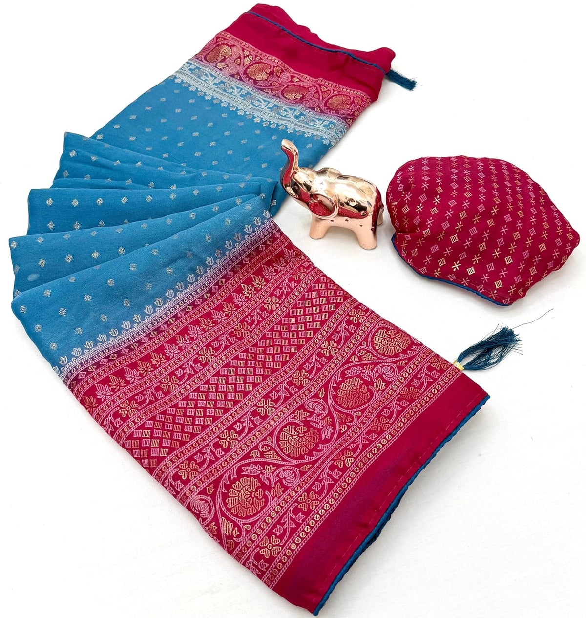 Vasthrlay Georgette Classic Saree with decorative Traditional design