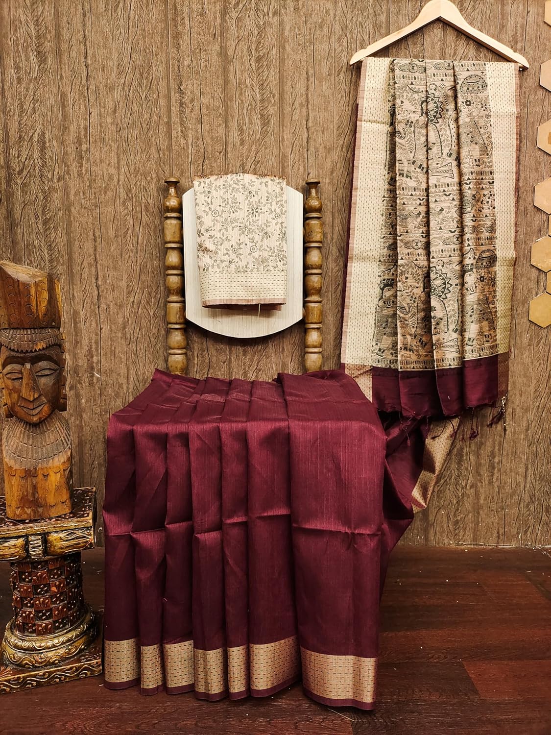 Vasthrlay Classic Traditional Saree with elegant Tussar styling
