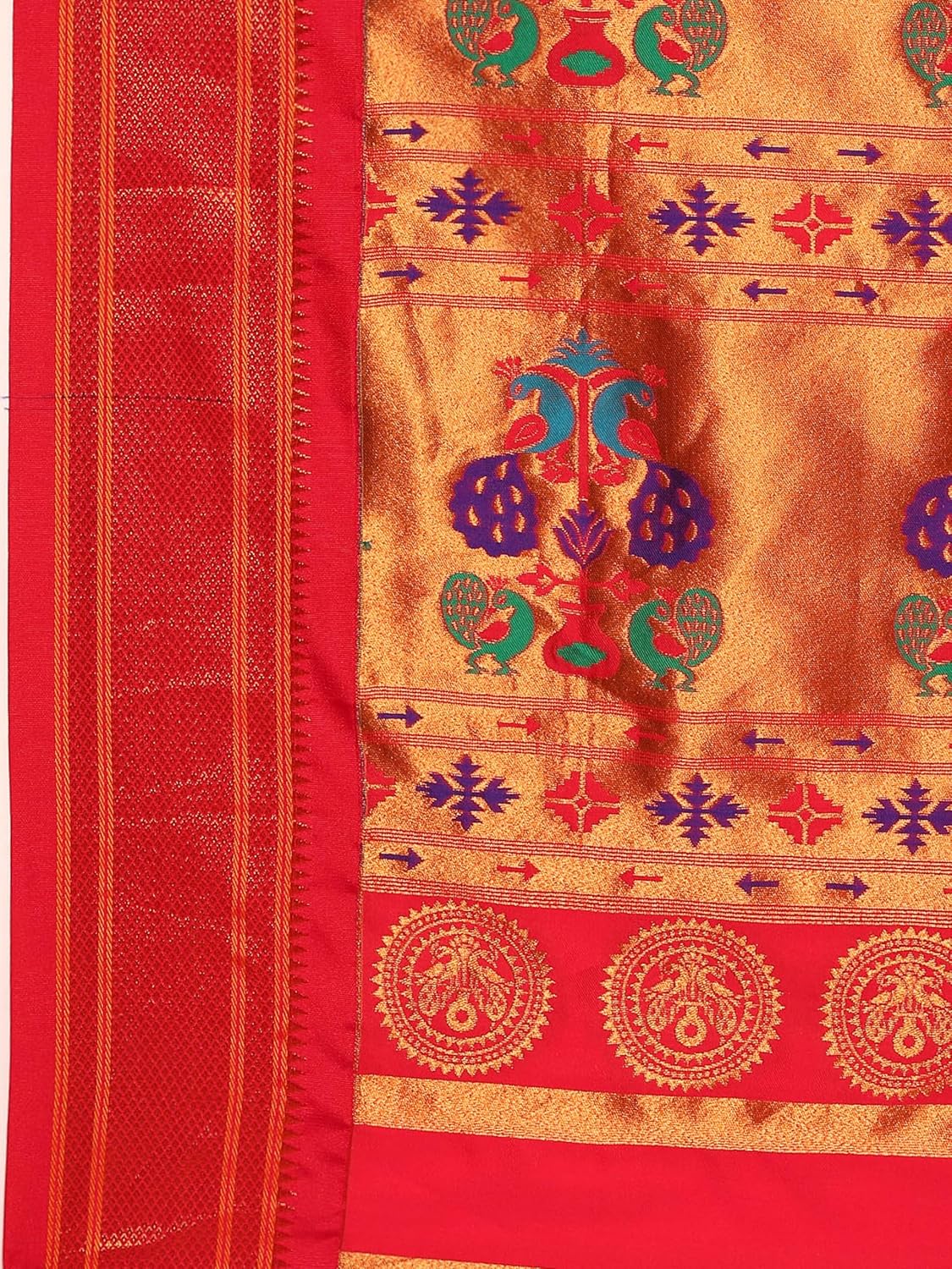 Vasthrlay Traditional Saree in Bottle with refined paithani ethnic appeal