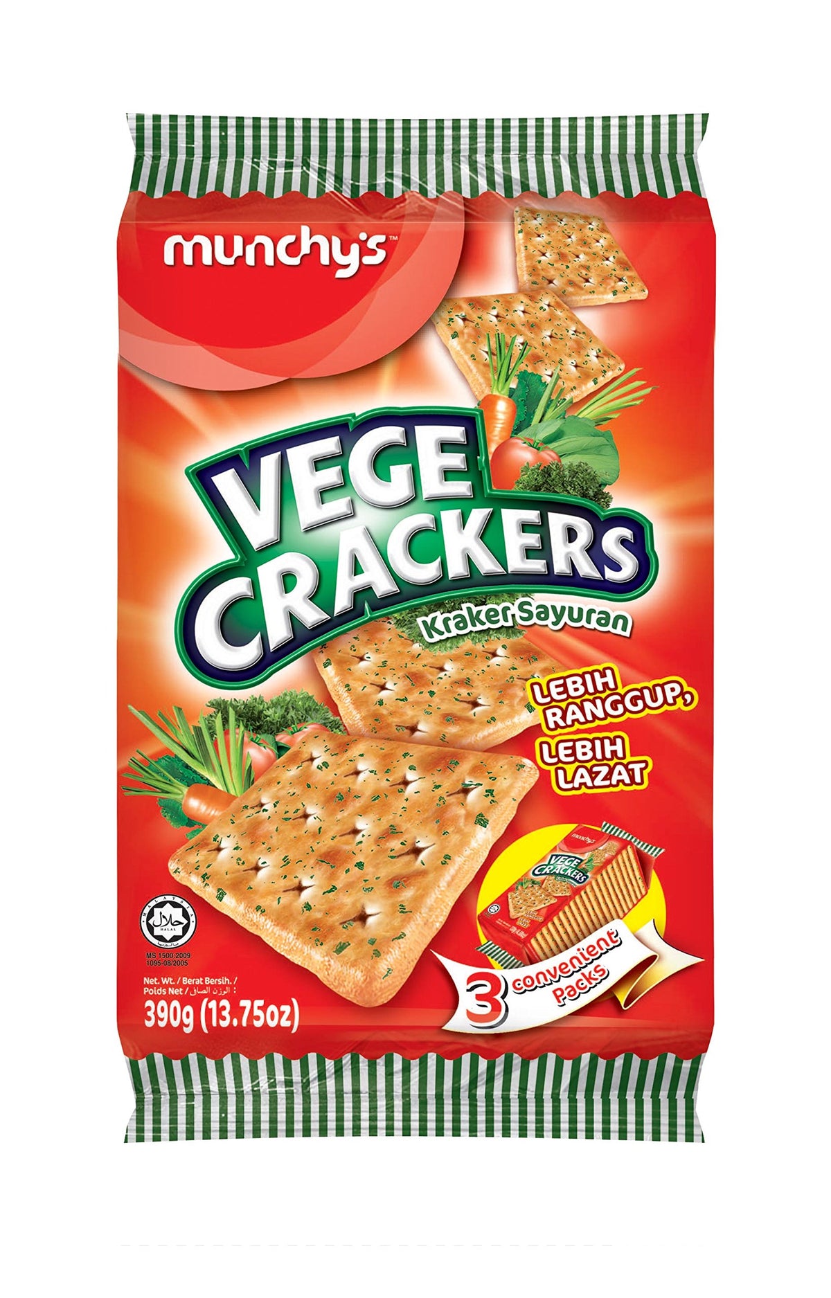 A stack of delicious Munchy's wheat crackers next to a beverage, illustrating a perfect snack moment.