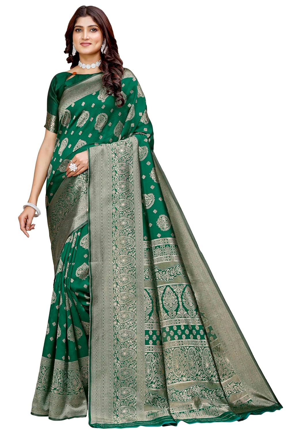 VasthrlayClassic Kanjivaram Silk Traditional Saree for festive ethnic occasions