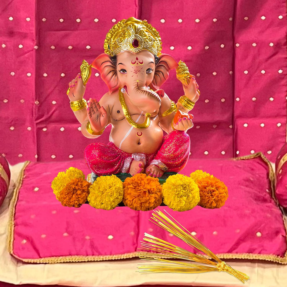 Durva Grass for Ganpati Pooja (Gold Finish) - image 5