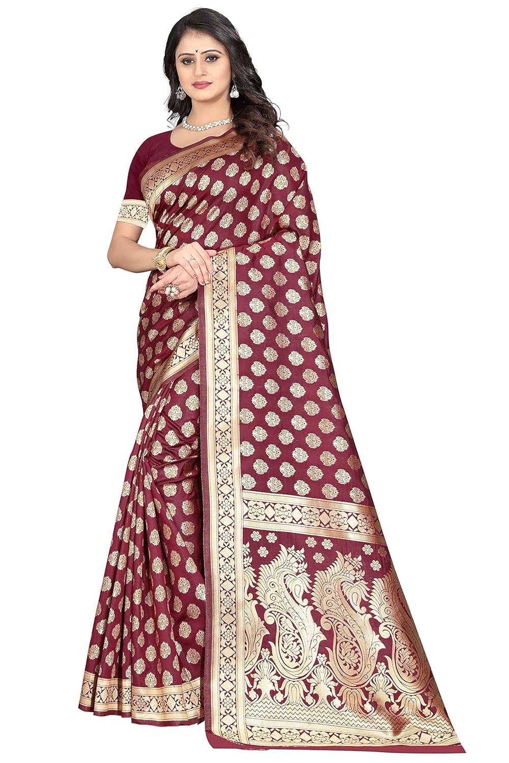 Vasthrlay Classic Kanchipuram Traditional Saree for festive occasions
