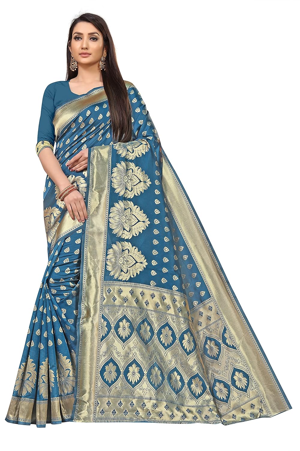 VasthrlayMaroon Kanjivaram Woven Saree for festive ethnic occasions