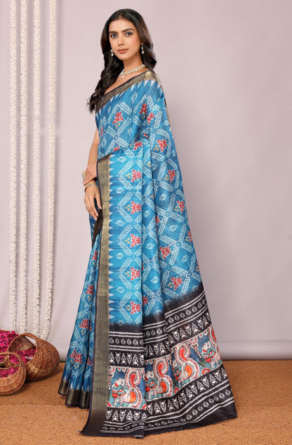 Vasthrlay Ethnic Classic Saree with decorative printed design