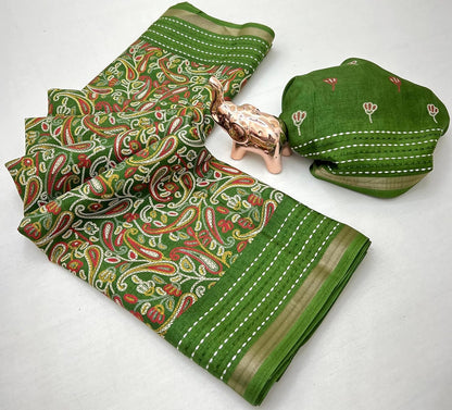 Vasthrlay Tussar Classic Saree with decorative Floral design