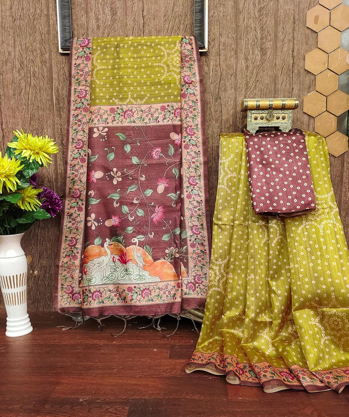 Vasthrlay Classic Traditional Saree with elegant Tussar styling