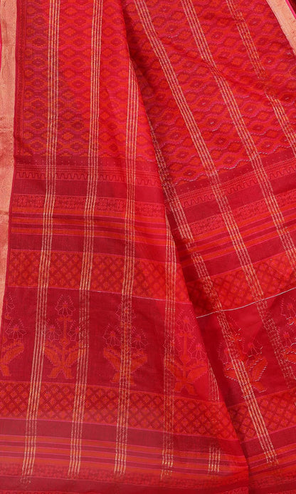 Vasthrlay Cotton Green Saree with decorative printed design