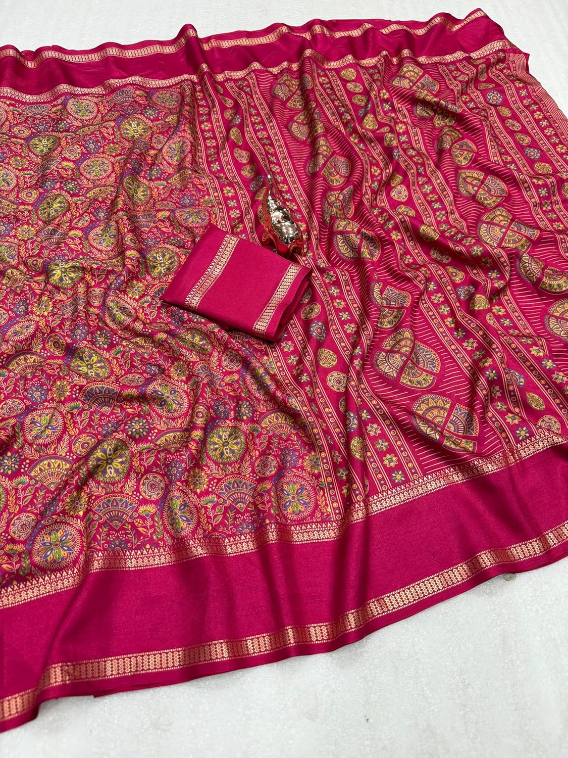 Vasthrlay Classic Traditional Saree with elegant Tussar Silk styling