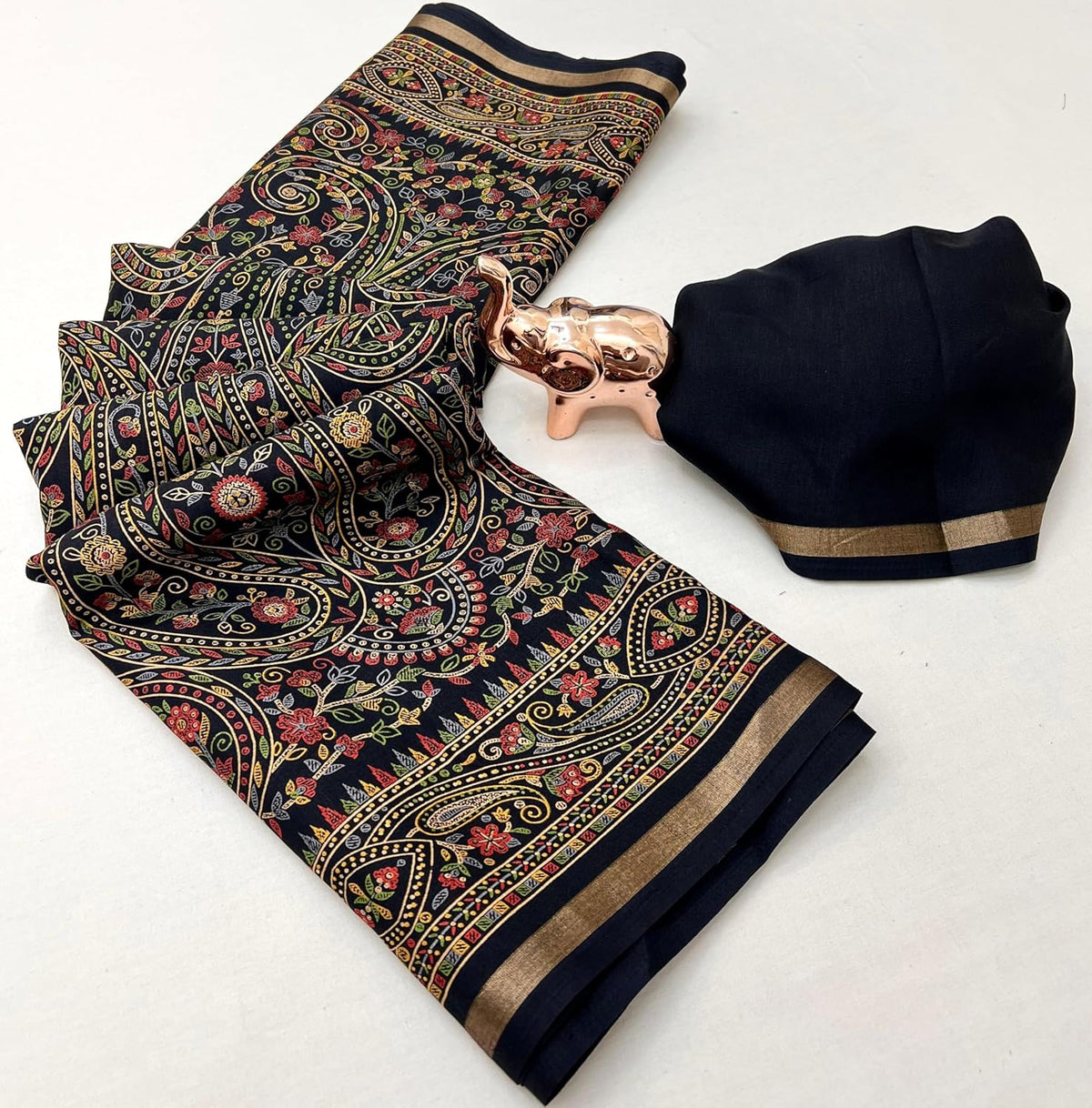 Vasthrlay Tussar Classic Saree with decorative Floral design