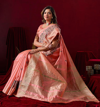 Vasthrlay Embroidery Saree in Classic with refined ethnic ethnic appeal