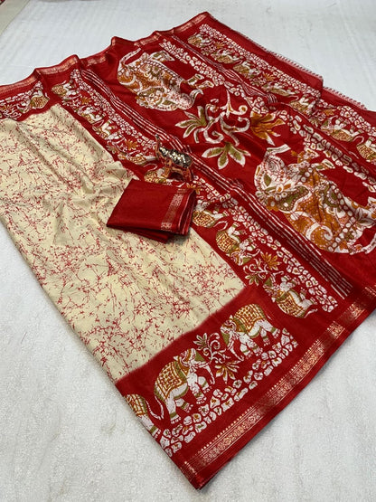 Vasthrlay Classic Kalamkari Saree with elegant Ethnic styling