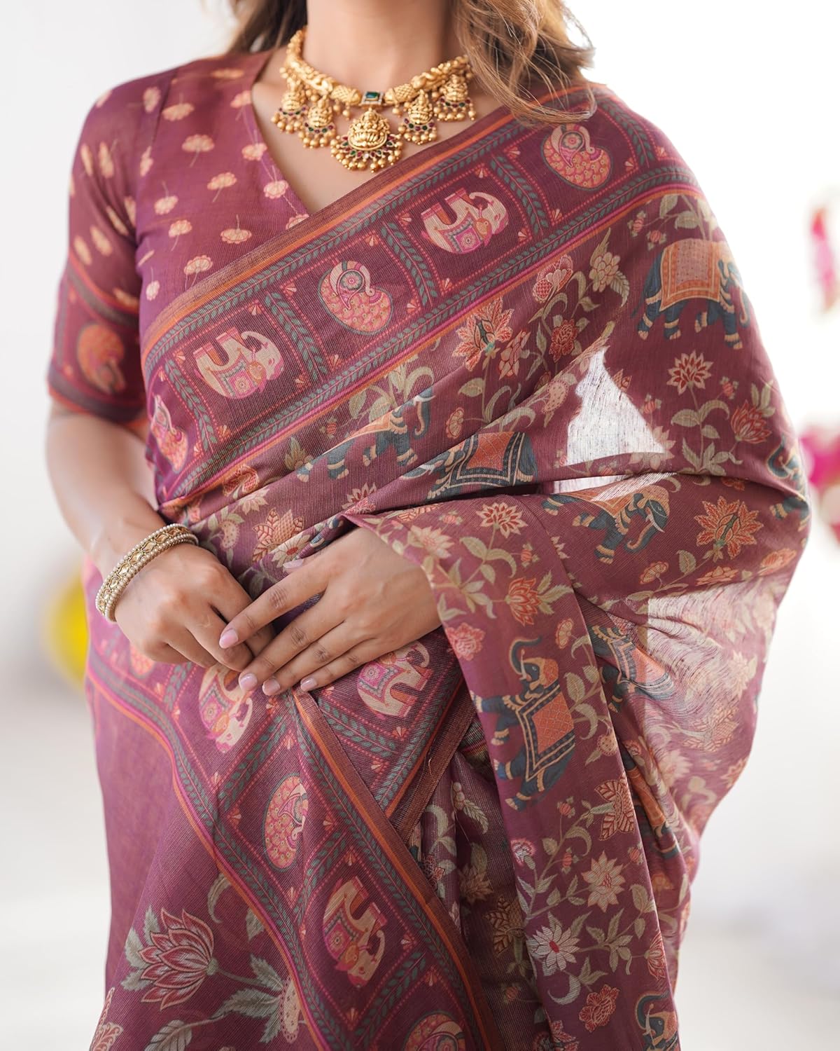 Vasthrlay Green Saree with elegant handloom and traditional styling