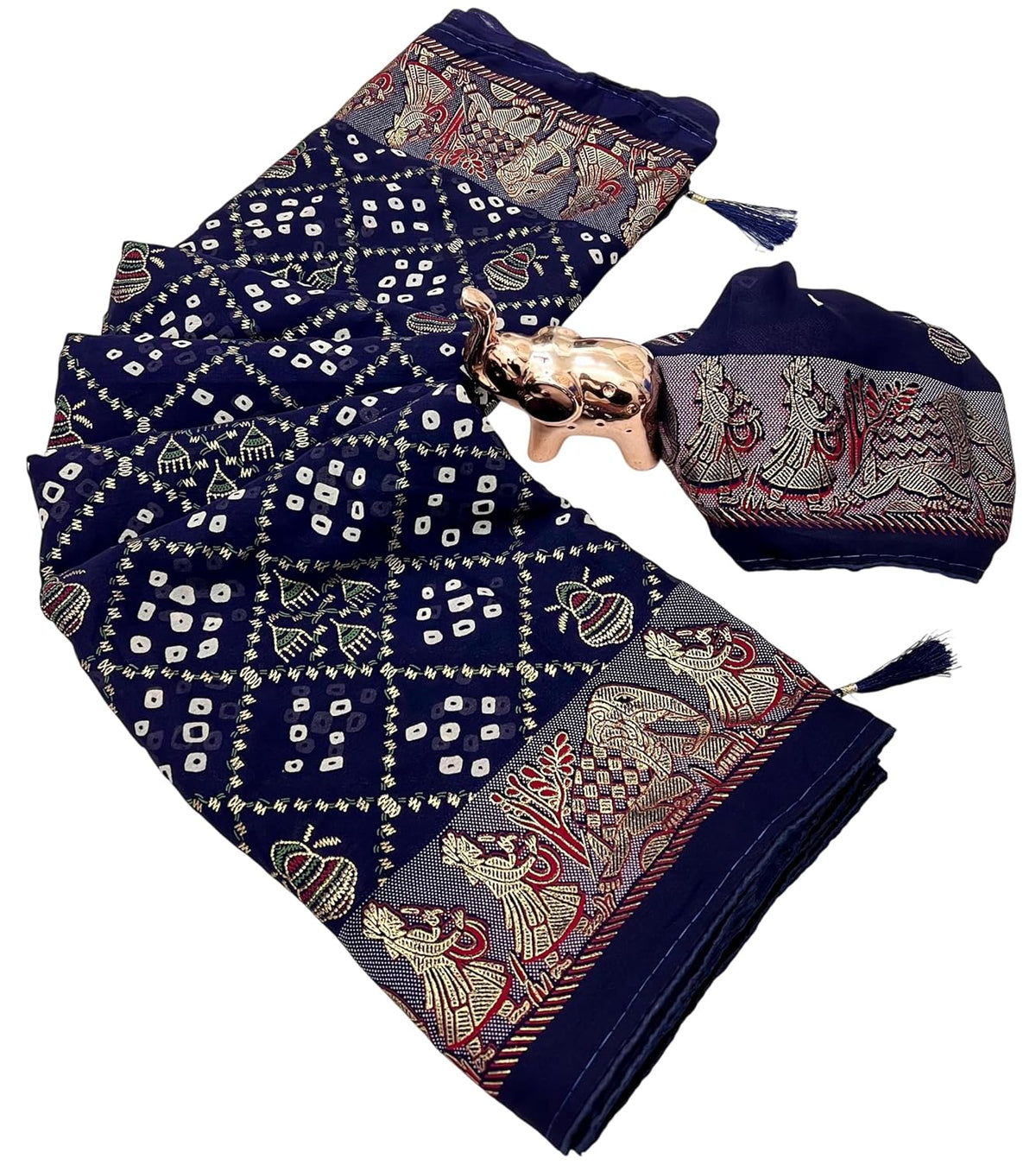 Vasthrlay Classic Georgette Kalamkari Saree for festive ethnic occasions