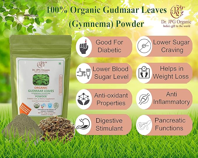 Dr. JPG Organic Gudmar leaf/Leaves Powder - PUSHMYCART