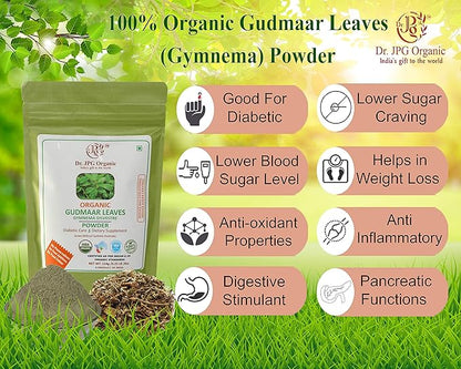 Dr. JPG Organic Gudmar leaf/Leaves Powder - PUSHMYCART