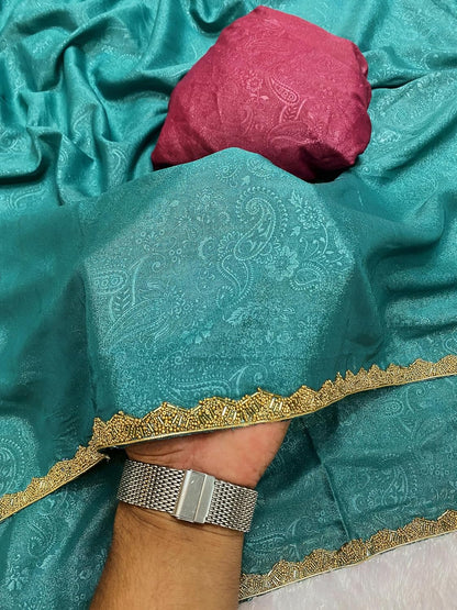 Vasthrlay Lavender Traditional Saree for wedding and party wear styling