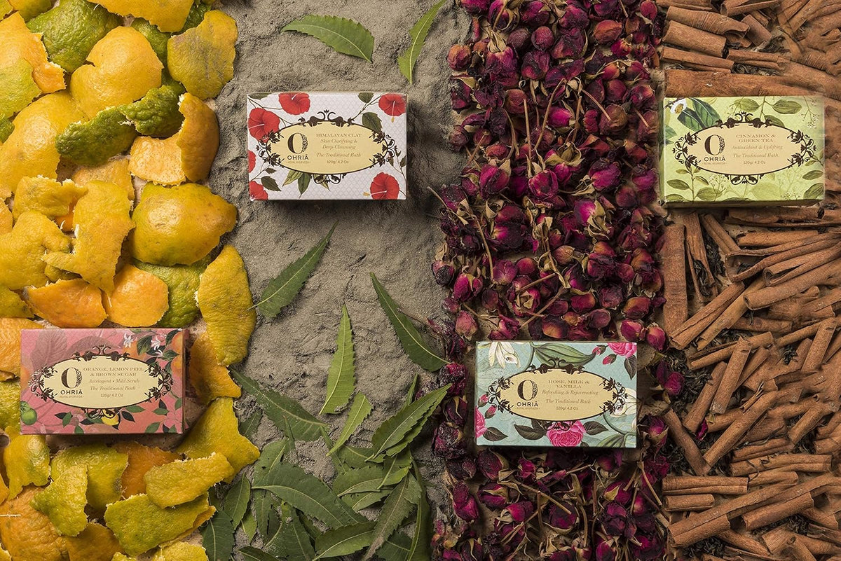 Ohria Ayurveda Orange, Lemon Peel & Brown Sugar Bathing Bar