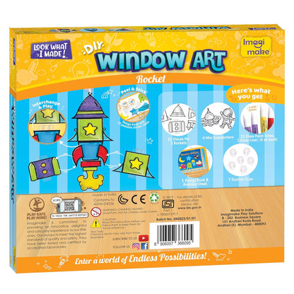 Imagimake Window Art - Rocket - 16 Pieces Glass Painting Set